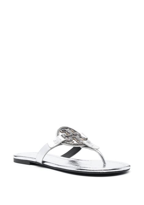 Silver miller pave slides - women TORY BURCH | 146017040